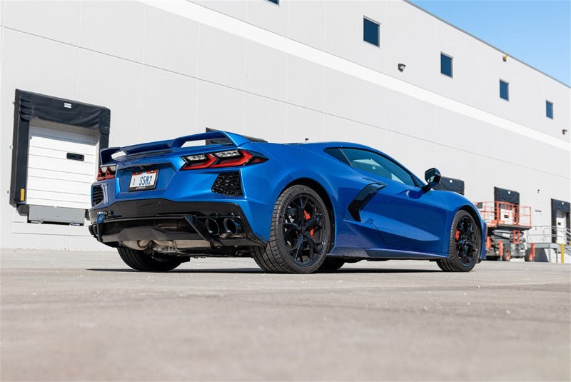 Corsa 2020 Corvette C8 3in Valved Cat-Back 4.5in Pol Quad Tips - Fits Factory Perf Exhaust w/ AFM