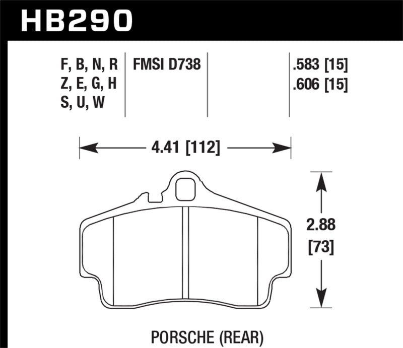 Hawk Performance 98-10 Porsche 911 Carrera 2 / 07-12 Boxster S DTC-70 Race Rear Brake Pads