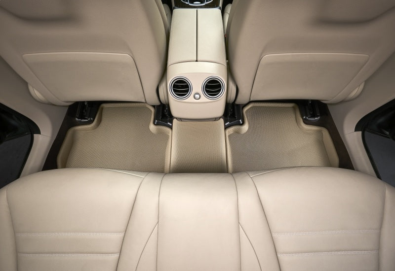 3D MAXpider 2008-2014 Mercedes-Benz C-Class Sedan W204 Kagu 2nd Row Floormats - Tan