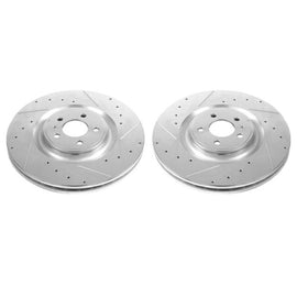Power Stop 13-14 Ford Mustang Front Drilled & Slotted Rotor - Pair
