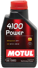 Load image into Gallery viewer, Motul 1L Engine Oil 4100 POWER 15W50 - VW 505 00 501 01 - MB 229.1