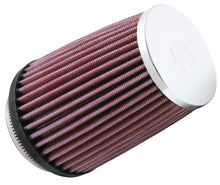 Load image into Gallery viewer, K&amp;N Universal Chrome Filter .625in Flange L x 4in Base OD x 3in Top OD x 5in H