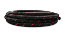 Load image into Gallery viewer, Vibrant -8 AN Two-Tone Black/Red Nylon Braided Flex Hose (2 foot roll)