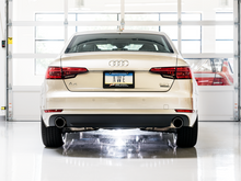 Load image into Gallery viewer, AWE Tuning Audi B9 A4 Touring Edition Exhaust Dual Outlet - Chrome Silver Tips (Includes DP)