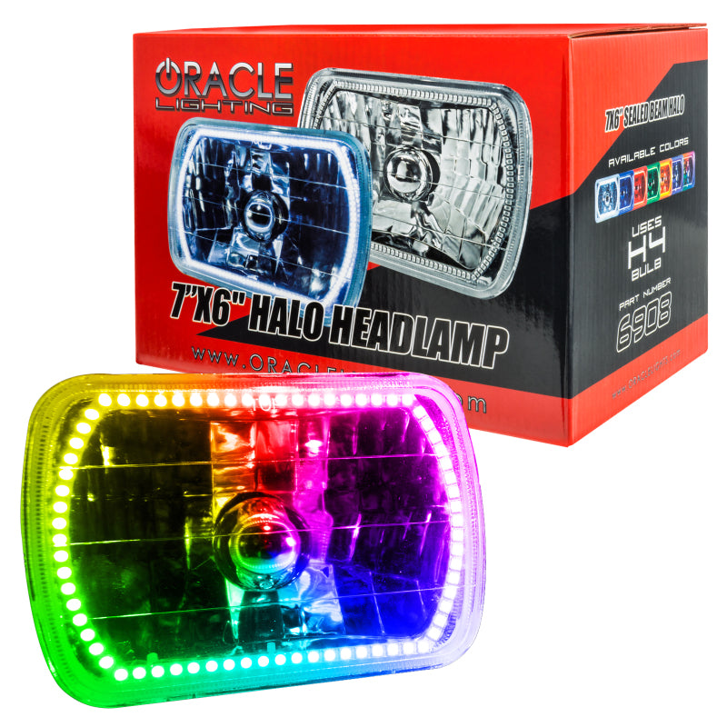 Oracle Pre-Installed Lights 7x6 IN. Sealed Beam - ColorSHIFT Halo