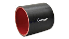 Load image into Gallery viewer, Vibrant 4 Ply Reinforced Silicone Straight Hose Coupling - 2.25in I.D. x 3in long (BLACK)