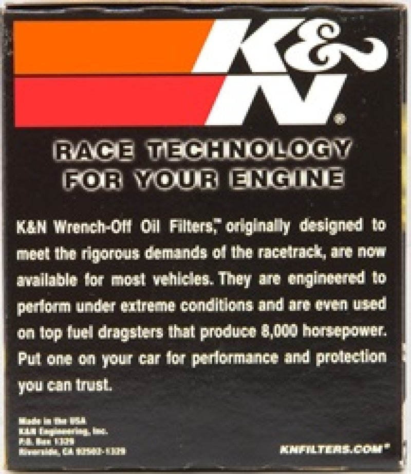 K&N Oil Filter OIL FILTER; AUTOMOTIVE