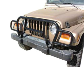 Rampage 1987-1995 Jeep Wrangler(YJ) Headlight Euro Grill Guard - Black