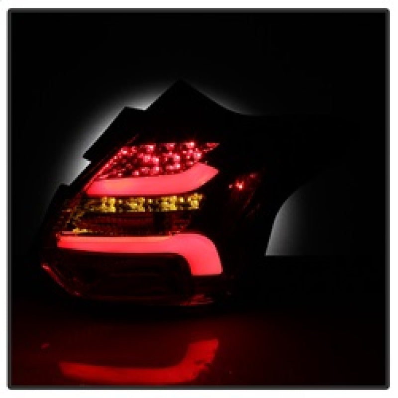 Spyder 12-14 Ford Focus 5DR LED Tail Lights - Red Clear (ALT-YD-FF12-LED-RC)