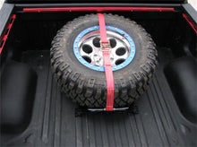 Load image into Gallery viewer, N-Fab Bed Mounted Tire Carrier Universal - Gloss Black - Red Strap