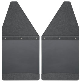 Husky Liners GM 99-16 Silverado/Sierra 12in W Black Top & Weight Kick Back Front Mud Flaps