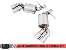 Load image into Gallery viewer, AWE Tuning 16-19 Chevrolet Camaro SS Axle-back Exhaust - Touring Edition (Quad Chrome Silver Tips)