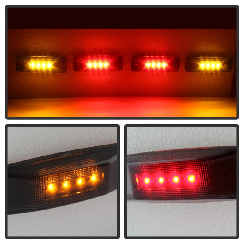 Xtune Dodge Ram 94-02 Dually 2 Red LED+2 Amber LED Fender Lights 4pcs Smoke ACC-LED-DR94-FE-SM