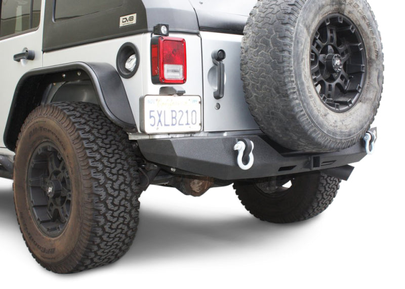DV8 Offroad 07-18 Jeep Wrangler JK Steel Full Length Rear Bumper