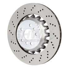 Load image into Gallery viewer, SHW 20-21 BMW X3 M 3.0L Left Rear Cross-Drilled Lightweight Brake Rotor