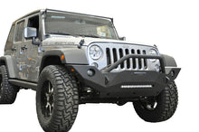 Load image into Gallery viewer, DV8 Offroad 07-18 Wrangler JK FS-18 Mid Length Steel Front Bumper w/ Fog Lights