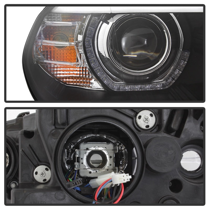Spyder 07-10 BMW X5 E70 (HID Models Only) Projector Headlights - Black PRO-YD-BMWE7007-AFSHID-BK