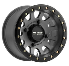 Load image into Gallery viewer, Method MR401 UTV Beadlock 15x7 4+3/+13mm Offset 4x156 132mm CB Titanium w/Matte Black Ring Wheel