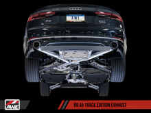 Load image into Gallery viewer, AWE Tuning Audi B9 A5 Track Edition Exhaust Dual Outlet - Diamond Black Tips (Includes DP)