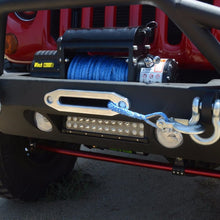 Load image into Gallery viewer, DV8 Offroad 07-18 Jeep Wrangler JK/JL FS-14 Mid Length Steel Front Bumper w/ Fog Lights &amp; LED Lights