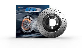 SHW 12-13 Audi TT Quattro RS 2.5L Front Drilled-Dimpled Lightweight Brake Rotor
