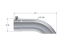 Load image into Gallery viewer, MBRP Universal Tip 3.5in O.D. Turn Down 3 inlet 12 length