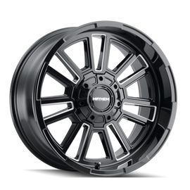 Mayhem 8115 Apollo 20x9 / 6x135 BP / 18mm Offset / 106mm Hub Black w/ Milled Spokes Wheel