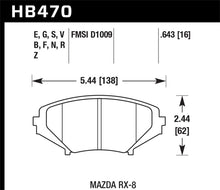 Load image into Gallery viewer, Hawk 04-09 RX8 Blue Race Front Brake  Pads D1009