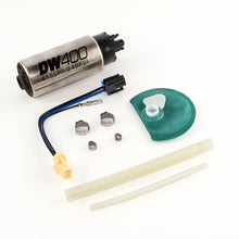 Load image into Gallery viewer, DeatschWerks 415LPH DW400 Fuel Pump w/9-1047 Install Kit 15-17 Ford Mustang V6/GT w/ 1/8in Venturi