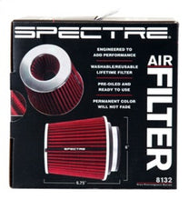 Load image into Gallery viewer, Spectre Adjustable Conical Air Filter 5-1/2in. Tall (Fits 3in. / 3-1/2in. / 4in. Tubes) - Red