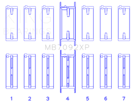 King Nissan RB26DETT (Size 0.25) Performance Main Bearing Set