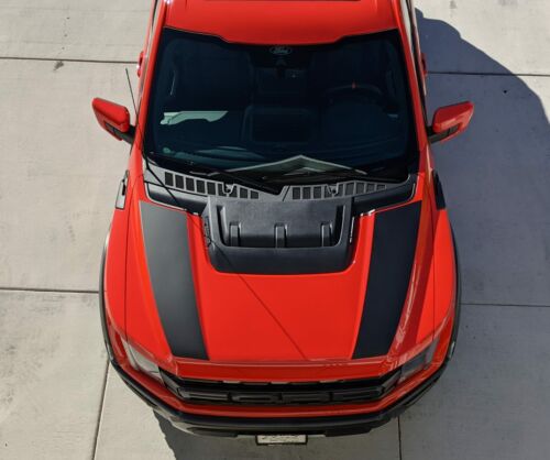 Ford Raptor Dual Hood Graphics Vinyl Stripes Decals (21-22)