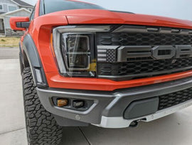 2021-2022 Ford Raptor American Flag Graphics Subdued Headlight Insert Vinyl Decals