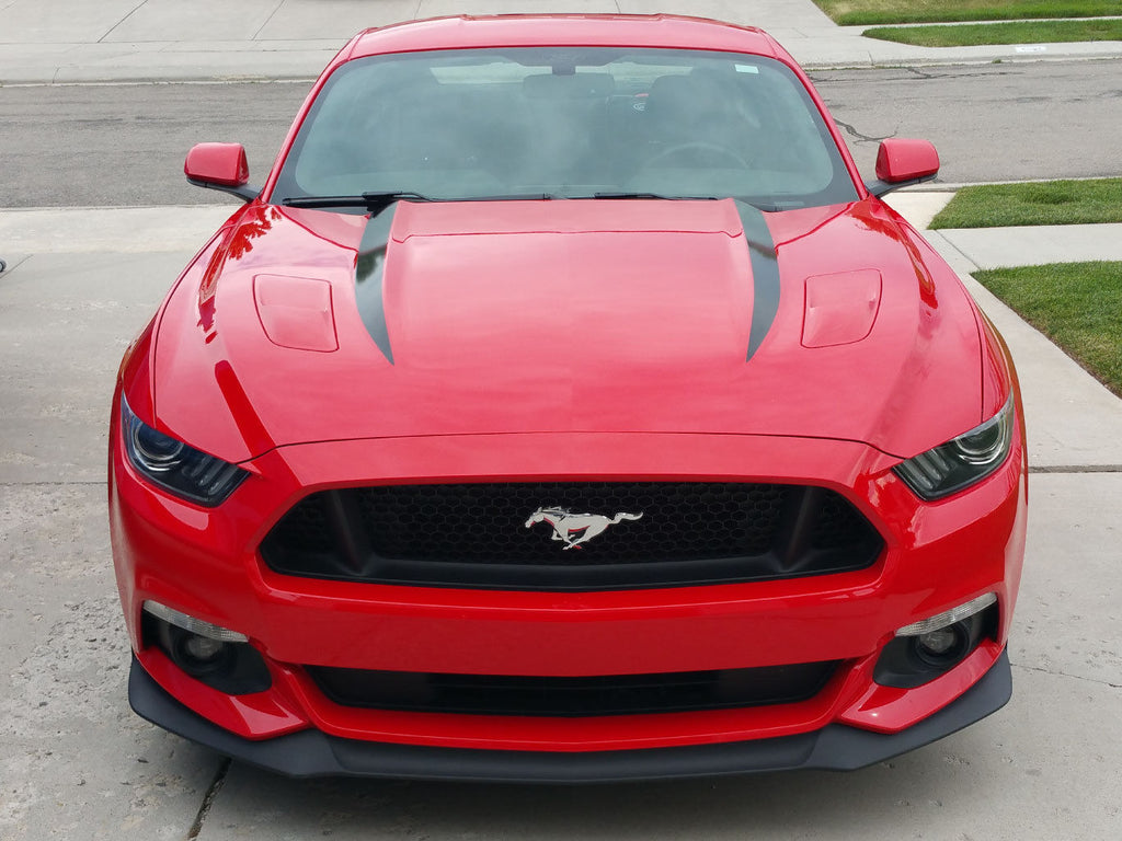 Ford Mustang Hood Spears Stripes Vinyl Decals (2015 -2017)